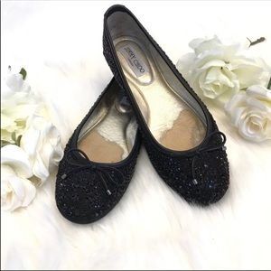 Jimmy Choo Rhinestone Ballet Flats